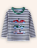 T-shirt brodé à manches longues Cars