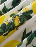 Halter kjole med citrontryk