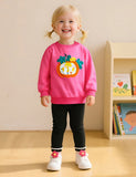Halloween Pumpkin Bunny Applique Sweatshirt