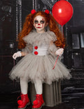 Halloween Clown Cosplay Tulle Dress Set