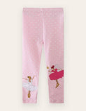 Fairy Applikation Polka Dot Bomuld Leggings