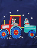 Christmas Truck Santa Embroidered Sweatshirt