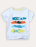 Airplane Print Short-sleeved T-shirt