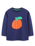 Halloween Pumpkin Print Long-sleeved T-shirt