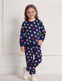 Bow Pigeon Print Sweatshirt Sweatpants Set