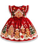 Christmas Gingerbread House Party Dress