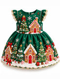 Christmas Embroidered Party Dress