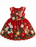 Christmas Little Deer Woodland Party Dress