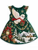 Christmas Starry Owl Party Dress