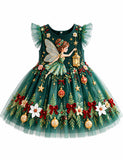 Fairy Christmas Floral Tulle Party Dress