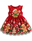 Christmas Gingerbread Man Appliqué Dress