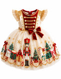Christmas Nutcrackers Bow Tulle Dress