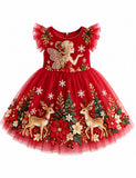 Christmas Fairy & Reindeer Tulle Party Dress