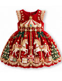 Ornate Velvet Christmas Carousel Dress