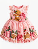 Christmas Gingerbread Man Appliqué Dress