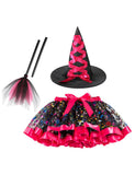 Halloween Tutu Skirt + Witch Hat + Magic Wand Set