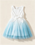 Sleeveless Gradient Star Tulle Princess Dress