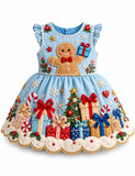 Christmas Gingerbread Man Appliqué Dress