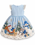 Christmas Kittens Snowflake Party Dress
