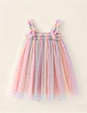Sequin Star Rainbow Sundress Tulle Dress