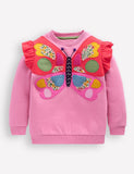 Big Butterfly Applique Sweatshirt