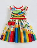 Back To School Rainbow Pencils Dress