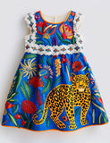 Forest Leopard Sleeveless Dress