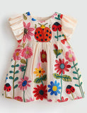 Little Ladybug's Secret Garden Chiffon Dress