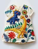 Dinosaur Friends Colorful A-Line Dress