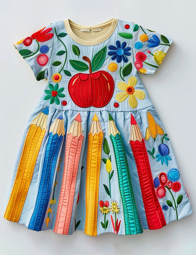 Back to School Apple Pencil Dress