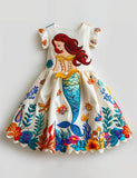 Ocean Coral Mermaid Party Dress