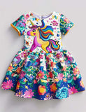 Unicorn Floral Party Dress