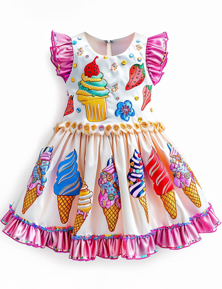 Ice Cream Strawberry Dress