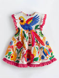 Tropical Parrot Floral Summer Dress