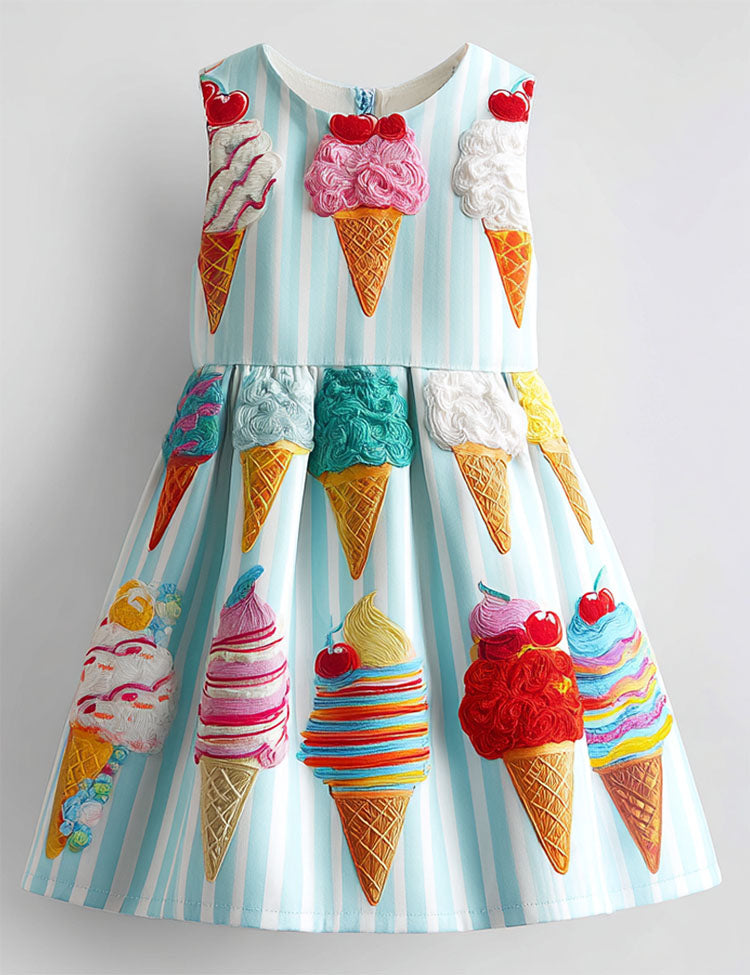 hvn ice cream dress Hvn Holland Bow Tie Cotton Dress - Blue Gingham W Ice Cream
