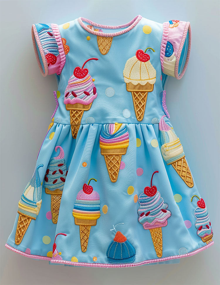 Ice Cream Parlor Colorful Party Dress