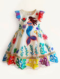 Multi Color Coral Mermaid Tulle Party Dress