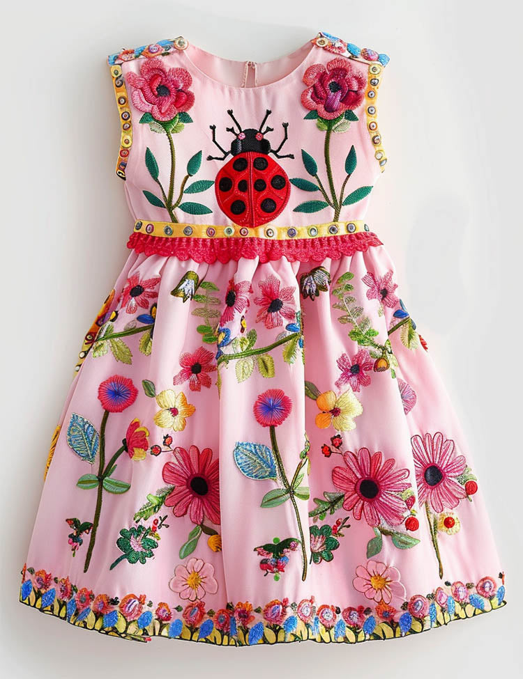 Floral Ladybug Party Dress
