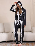 Halloween Skeleton Print Family Matching One-piece Pajamas