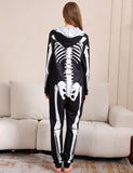 Halloween Skeleton Print Family Matching One-piece Pajamas