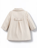 Ivory Double-Breasted Wool Coat