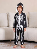 Halloween Skeleton Print Family Matching One-piece Pajamas