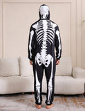 Halloween Skeleton Print Family Matching One-piece Pajamas
