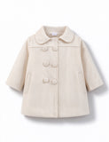 Ivory Double-Breasted Wool Coat