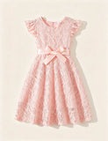 Elegant Solid Lace Dress