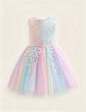 Rainbow Skirt Puffy Dress