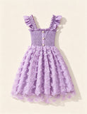 Bust 3D Butterfly Flying Sleeve Dress