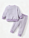 Halloween Ghost Embroidered Sweatshirt Set