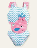Animal Cute Appliqué One-Piece Swimsuit - Mini Taylor