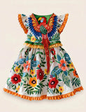 Majestic Parrot Tropical Boho Dress